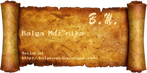 Balga Mónika névjegykártya
