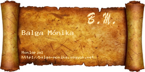 Balga Mónika névjegykártya